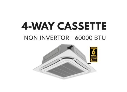 Gree 4-Way Cassette 60000 BTU Air Conditioner – R32 Non-Inverter